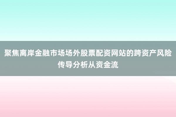 聚焦离岸金融市场场外股票配资网站的跨资产风险传导分析从资金流